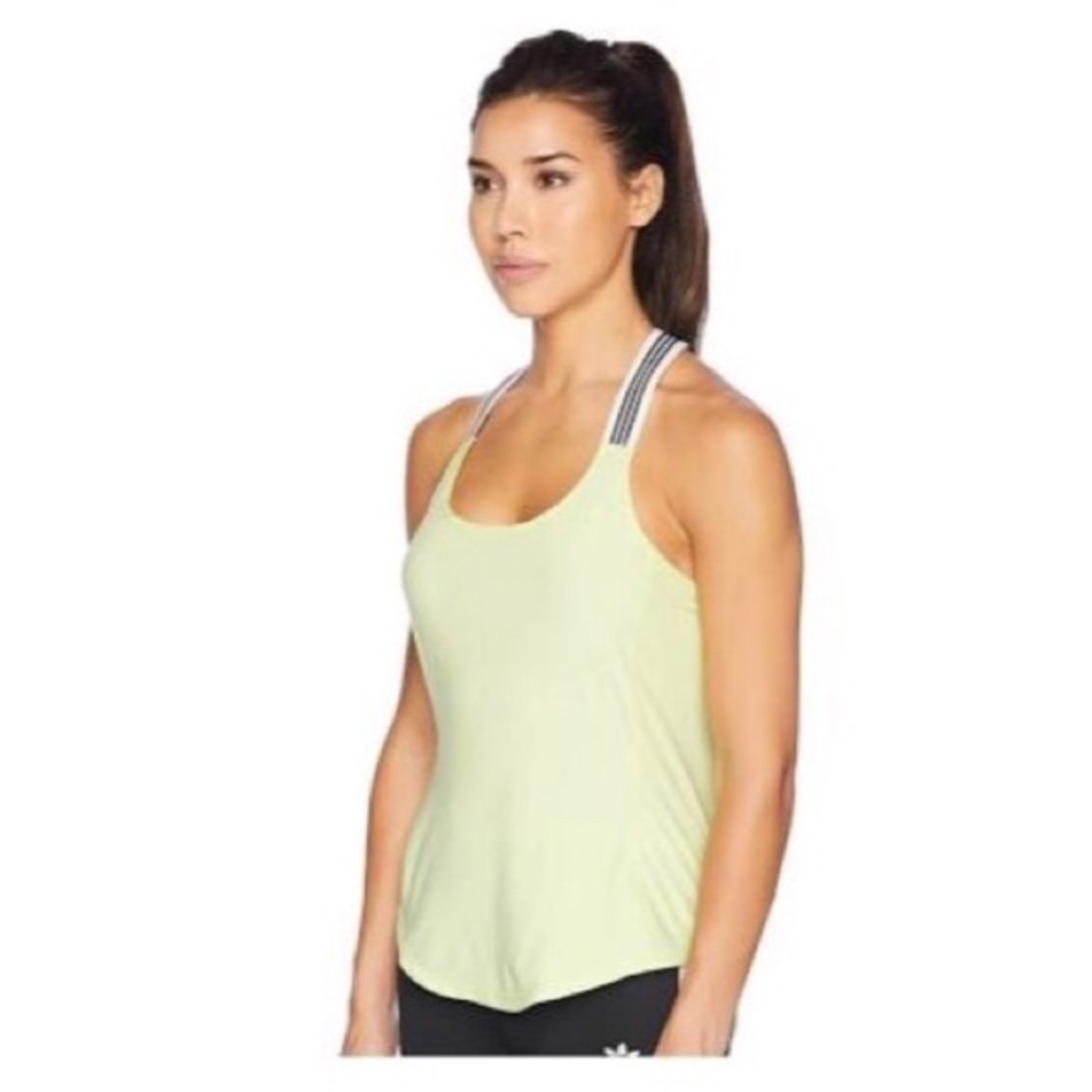 Adidas Three stripes Yellow workout Tank